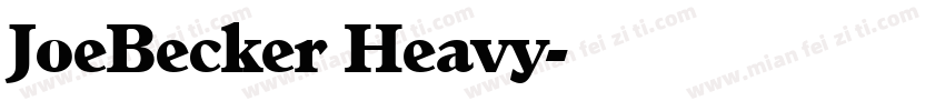 JoeBecker Heavy字体转换